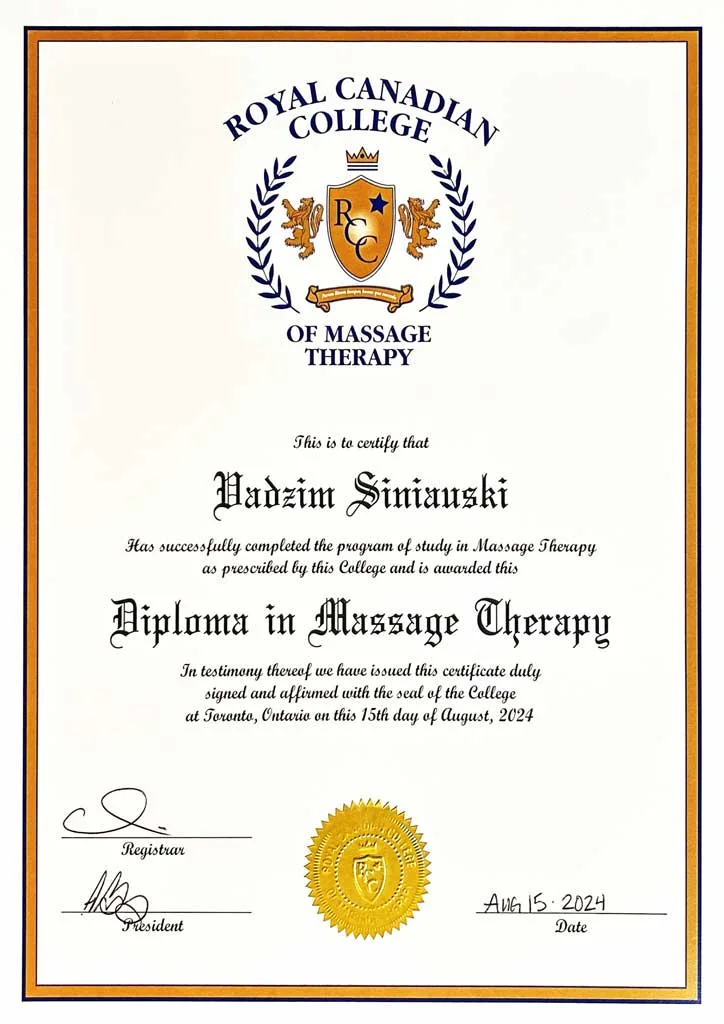 Diploma-RMT-Massage-Therapy-Vadzim-Siniauski