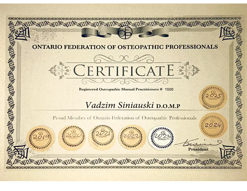 Vadzim-Siniauski-Certificate-Registered-Osteopathic-Manual-Practitioner-DOMP